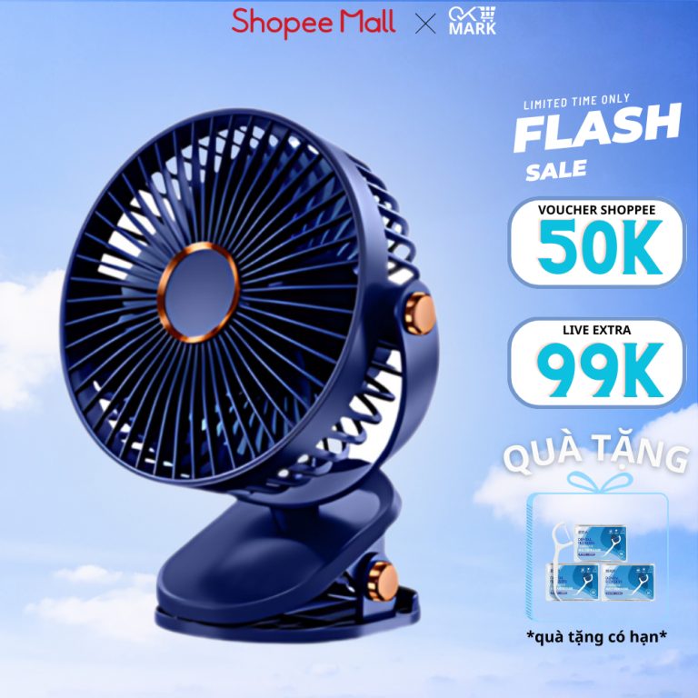 Quạt Tích Điện Kẹp Bàn Mini – Có Thực Sự Đáng Mua?
