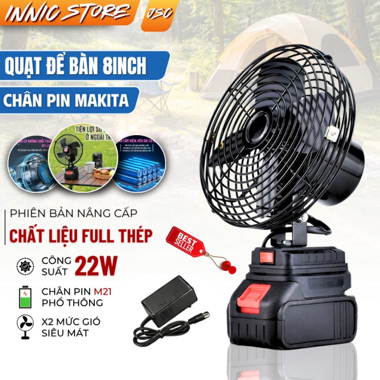 Quạt Tích Điện 8inch Chất Liệu Full Thép Không Rỉ: Lựa Chọn Thông Minh Cho Mùa Hè Nóng Bức