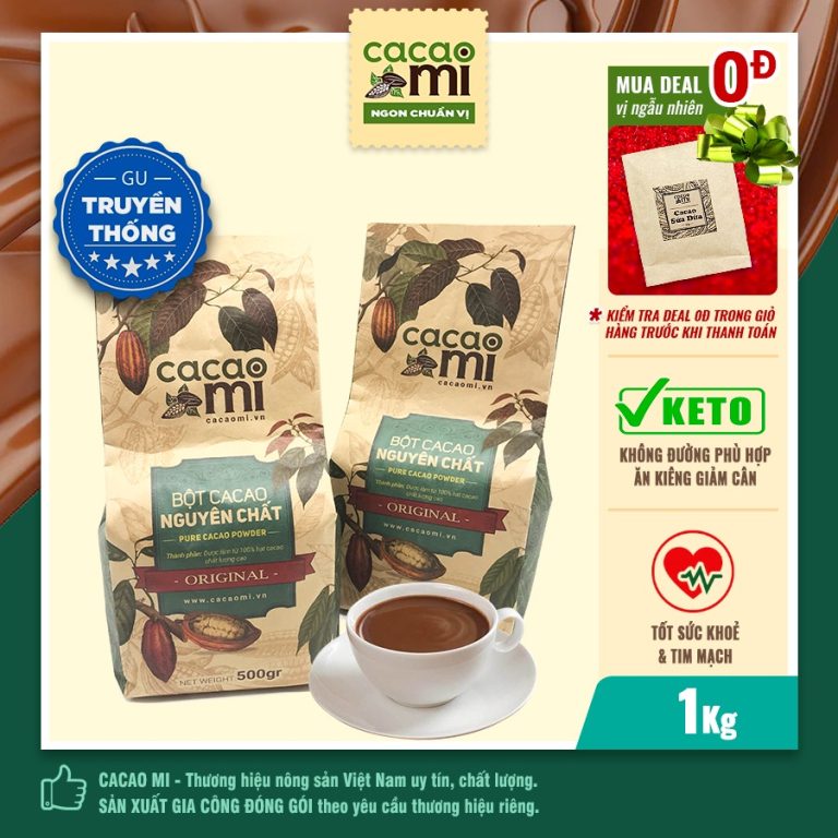 Bột Cacao Nguyên Chất 100% Không Đường: Lựa Chọn Lý Tưởng Cho Sức Khỏe và Đẹp