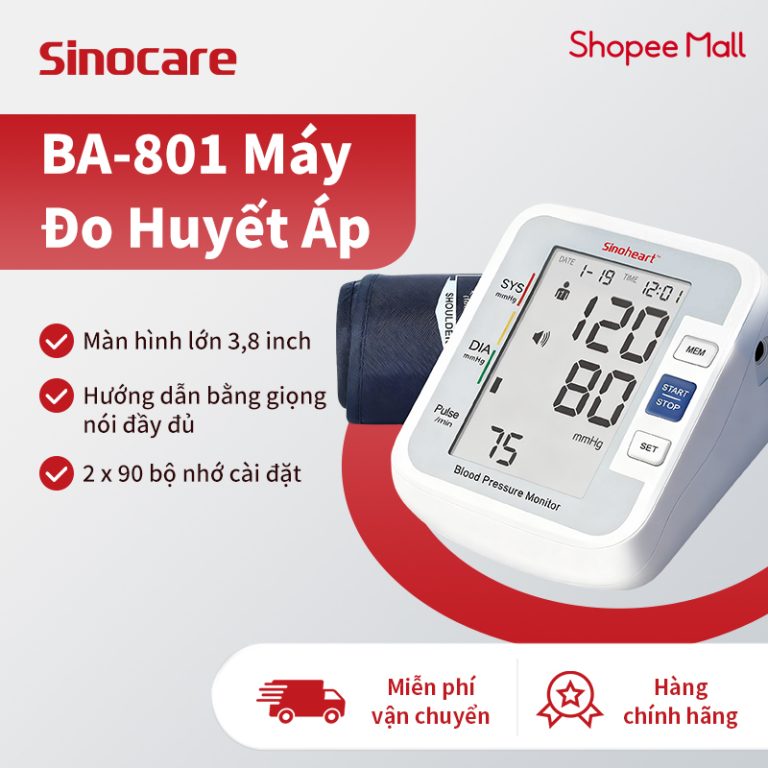 Hướng Dẫn Sử Dụng Máy Đo Huyết Áp Sinocare BA801: Giải Pháp Đơn Giản Cho Sức Khỏe Của Bạn