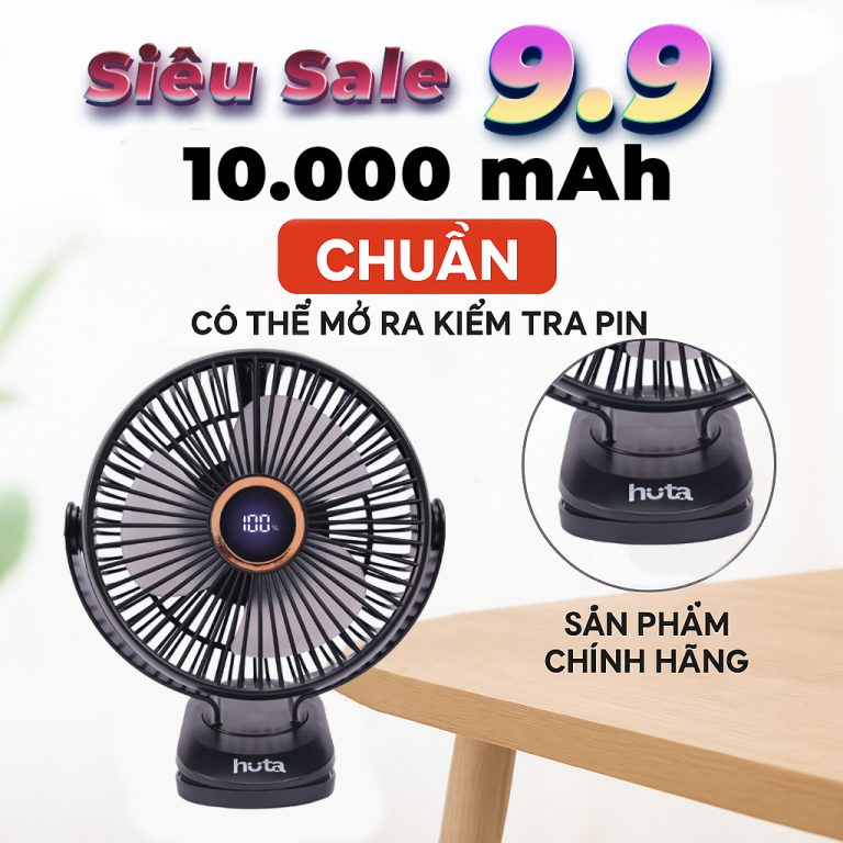 Quạt Tích Điện Kẹp Loại To HUTA Q22: Liệu Có Đáng Để Mua?