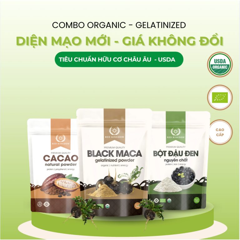 Combo Maca Đen + Cacao + Đậu Đen Organic: Bí Quyết Dinh Dưỡng Cho Phụ Nữ Việt