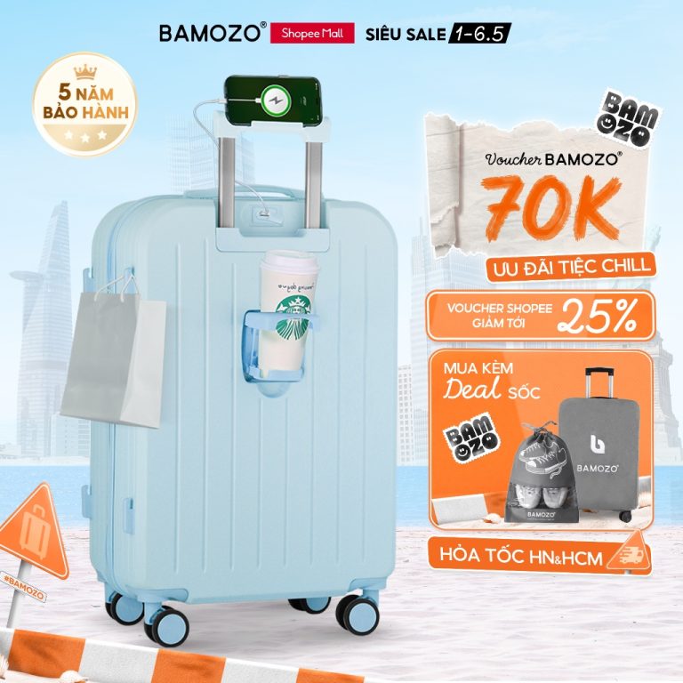 Hướng Dẫn Chọn Vali Du Lịch Chất Lượng: Đánh Giá Vali Du Lịch Bamozo 8812