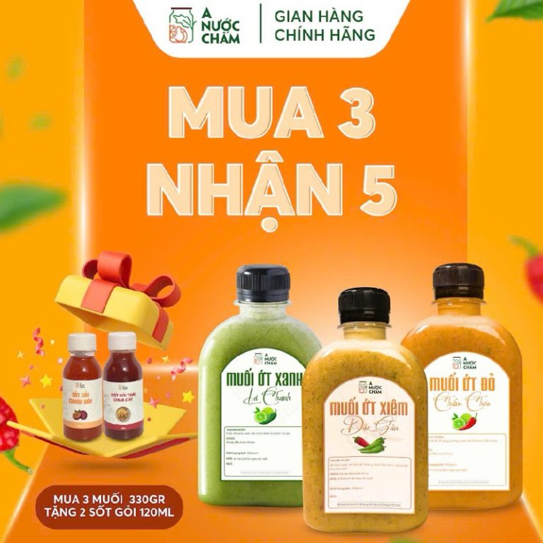 Combo 5 Chai Muối Chấm và Sốt Trộn Gỏi: Đặc Sản Không Thể Thiếu Cho Món Ăn Việt