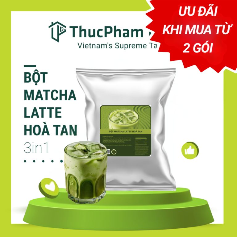 Thử Matcha Latte ThucPhamcom – Một Cuộc Hành Trình Thú Vị Từ Chén Trà đến Ly Latte!