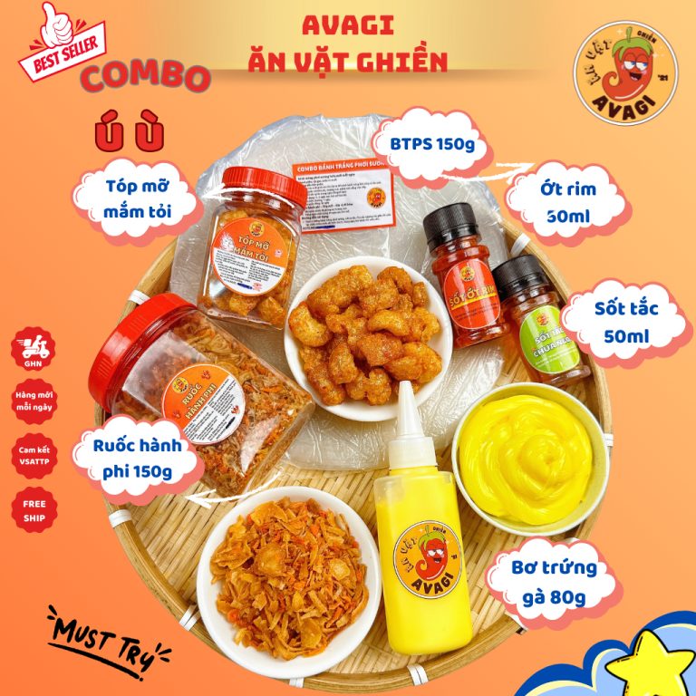 Thử Ngay Bánh Tráng Phơi Sương COMBO Ú Ù AVAGI: Trải Nghiệm Ẩm Thực Đích Thực!