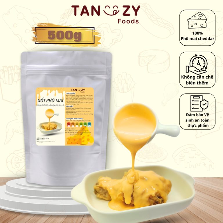 Hướng Dẫn Sử Dụng Xốt Phô Mai Tanzy Foods: Chấm Gì Cho Ngon?
