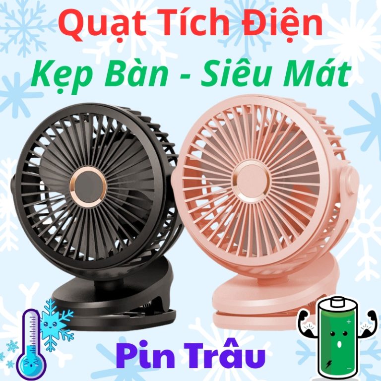 Quạt Tích Điện Mini Kẹp Bàn Văn Phòng: Giải Pháp Thoải Mái Trong Mùa Hè Nóng Bức