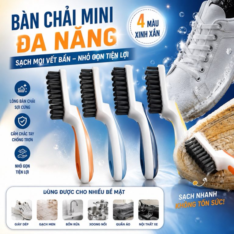 Hướng Dẫn Sử Dụng Bàn Chải và Cọ Giày Mini Đa Năng: Giải Pháp Làm Sạch Hiệu Quả Cho Phụ Nữ Việt