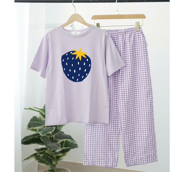 Hướng Dẫn Chọn Set Bộ Nữ Áo Ngắn Tay, Quần Caro Suông Mặc Nhà Thời Trang Menina