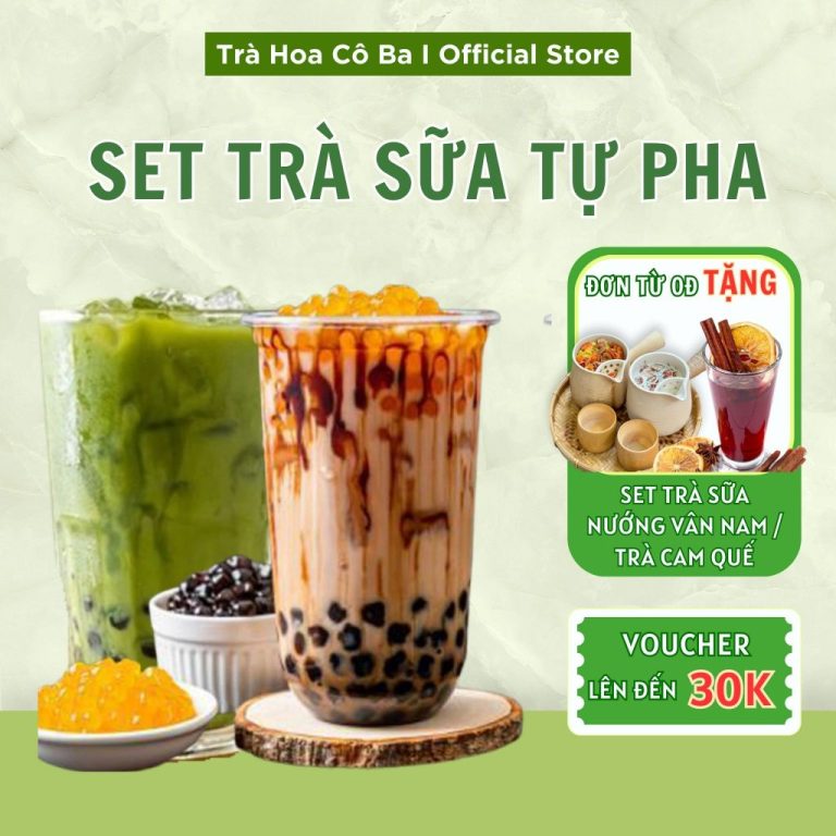 Thử Thách 30 Ngày Với Set Trà Sữa Tự Pha Trân Châu Đường Đen – Trà Hoa Cô Ba