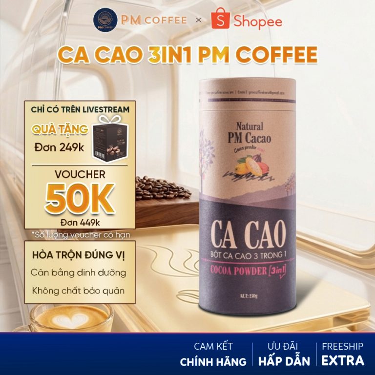 Bột Ca Cao 3in1 PM Coffee: Hương Vị Cacao Đặc Trưng Từ Buôn Ma Thuột