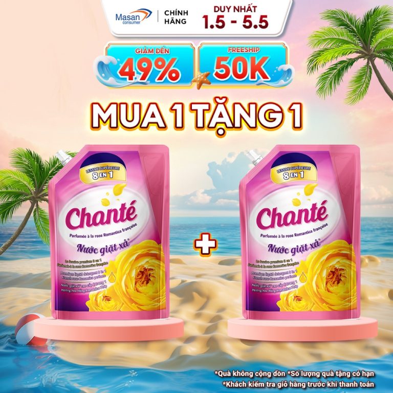 Hướng Dẫn Chọn Túi Nước Giặt Xả Cao Cấp: Combo 2 Túi Nước Giặt Xả Chanté 8 Trong 1