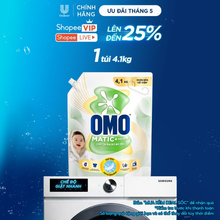 Nước Giặt OMO Matic Cho Quần Áo Bé Yêu: Lựa Chọn Thông Minh Cho Gia Đình Việt