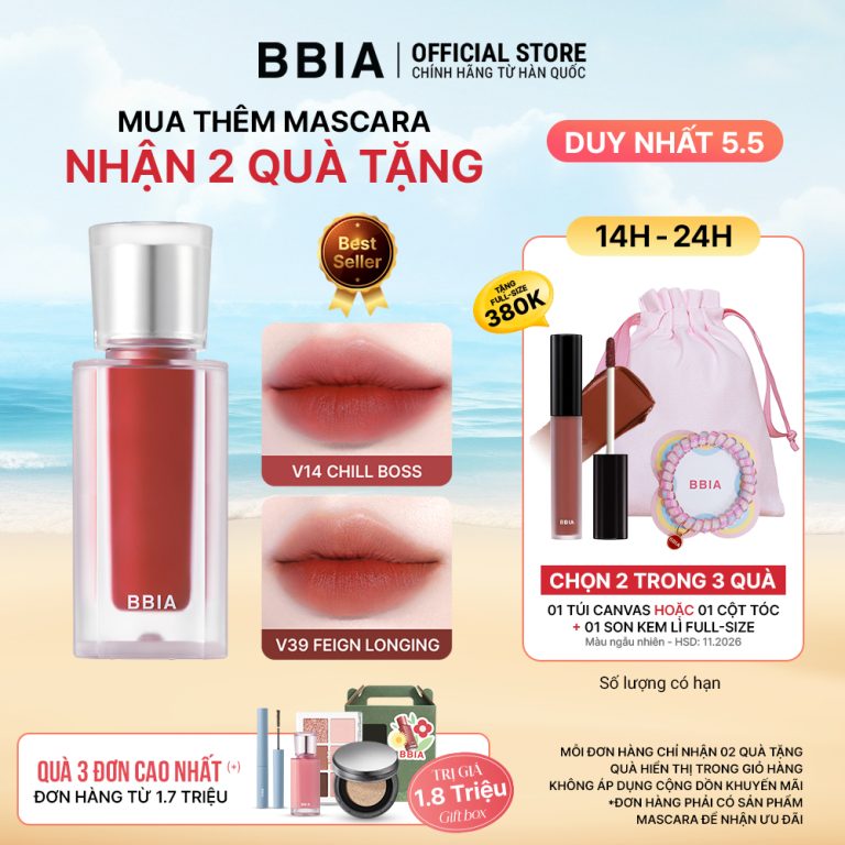 Hướng Dẫn Chọn Son Kem Nhung Thuần Chay BBIA Last Velvet Tint: Lựa Chọn Thông Minh Cho Phụ Nữ Việt