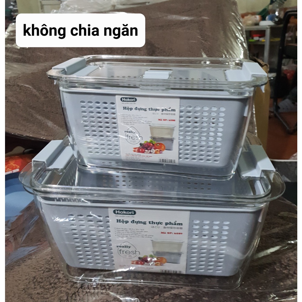 H�p Nhựa TO �ựng Thực Phẩm Tủ Lạnh 2 L�p Có L� Thoát Nư�c... (2)