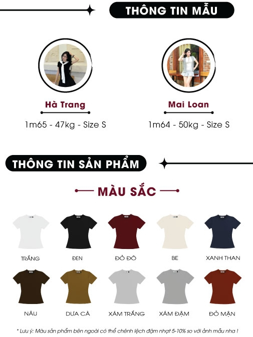 Set 3 món áo thun ôm body BAP STUDIO chất li�u cotton m�m... (2)