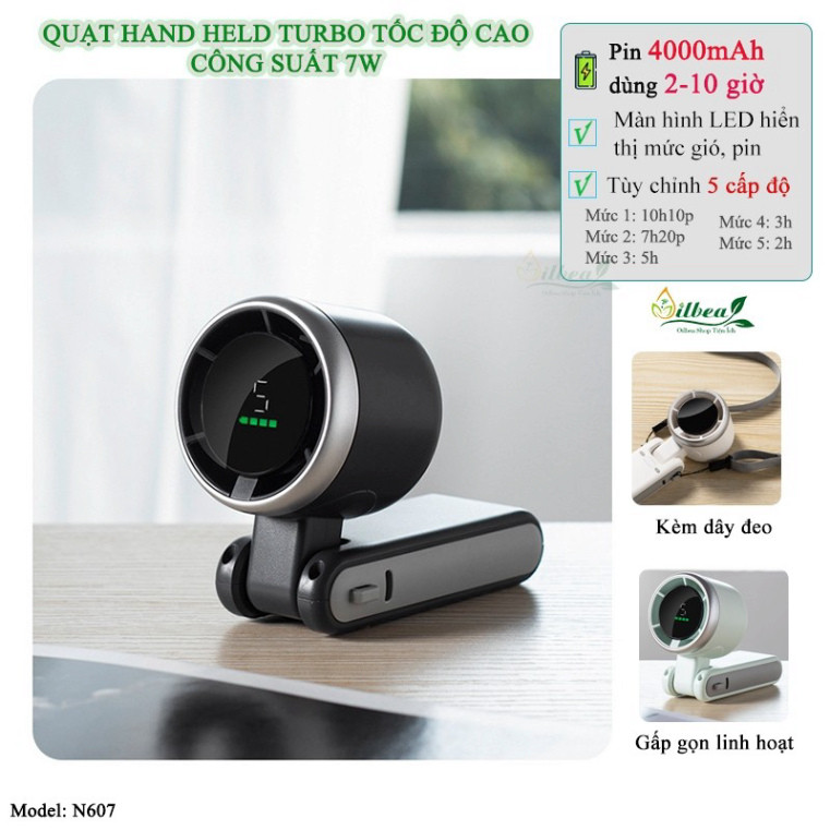 [NEW 2026] Quạt Cầm Tay Turbo N607 (2)