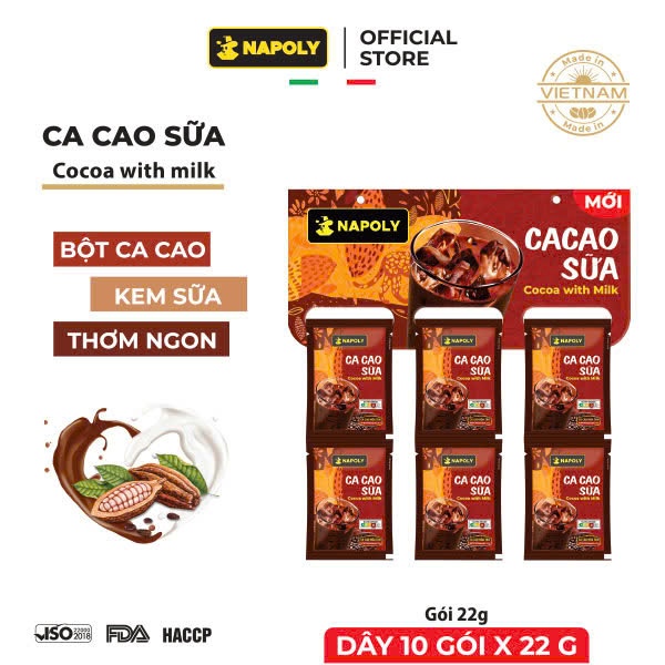 [Napoli coffee] Hộp CA CAO SỮA Hoà Tan Bổ Sung Mầm Lúa Mạch (2)