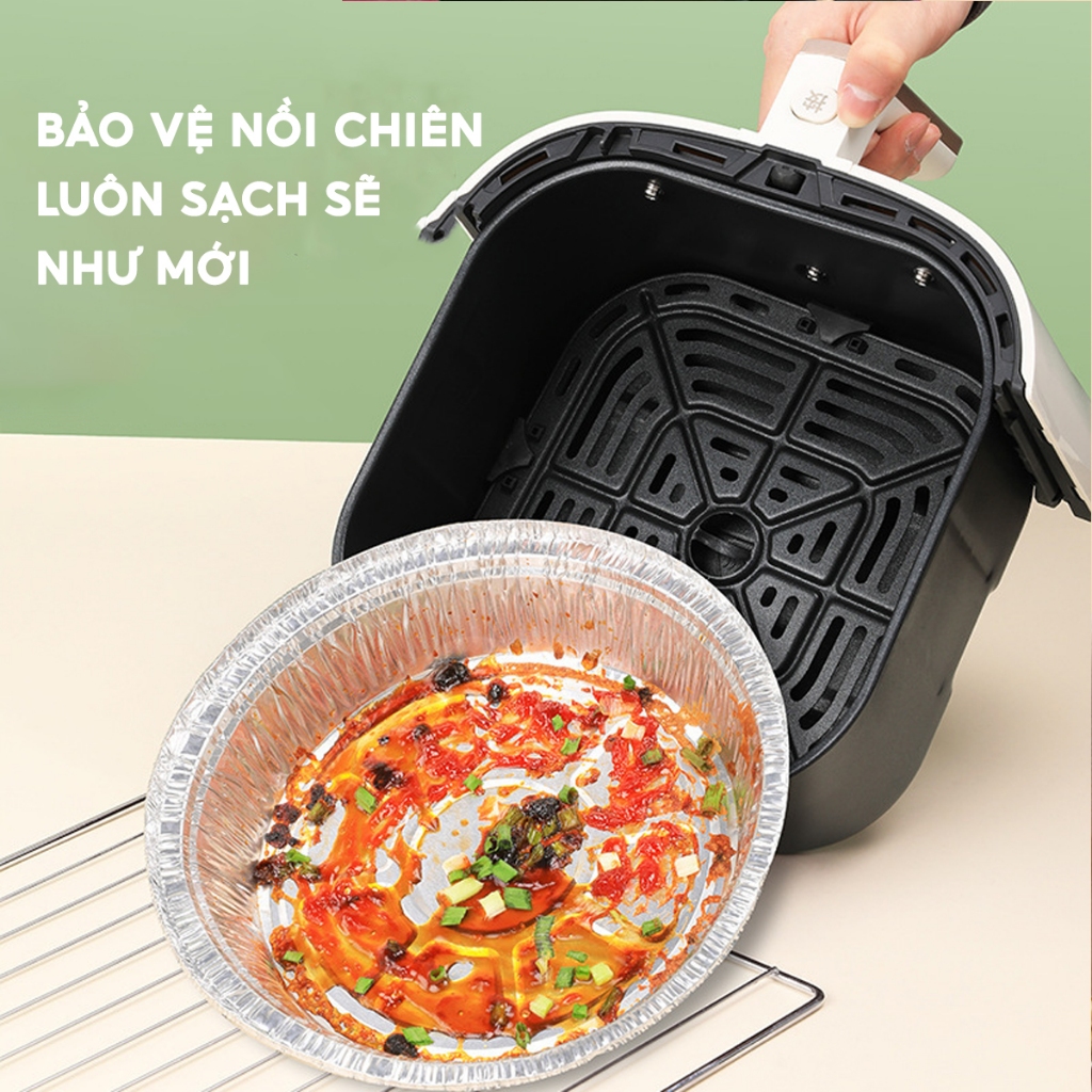 COMBO 100 Khay Giấy Bạc Lót Nồi Chiên Không Dầu (2)