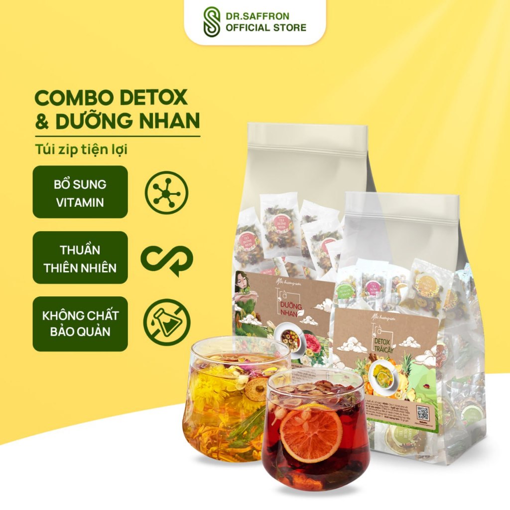Set trà thảo mộc Detox và Trà Dưỡng nhan mix vị giúp đẹp da (2)