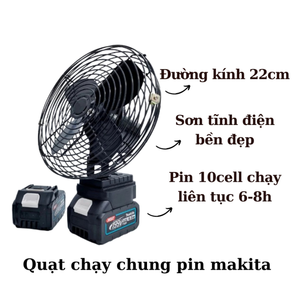 Quạt Tích Điện Pin Trâu Makita (2)