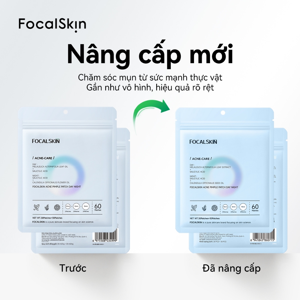 Miếng Dán Mụn BHA FOCALSKIN Siêu M�ng 0.01cm Hút Mụn Sạch... (2)