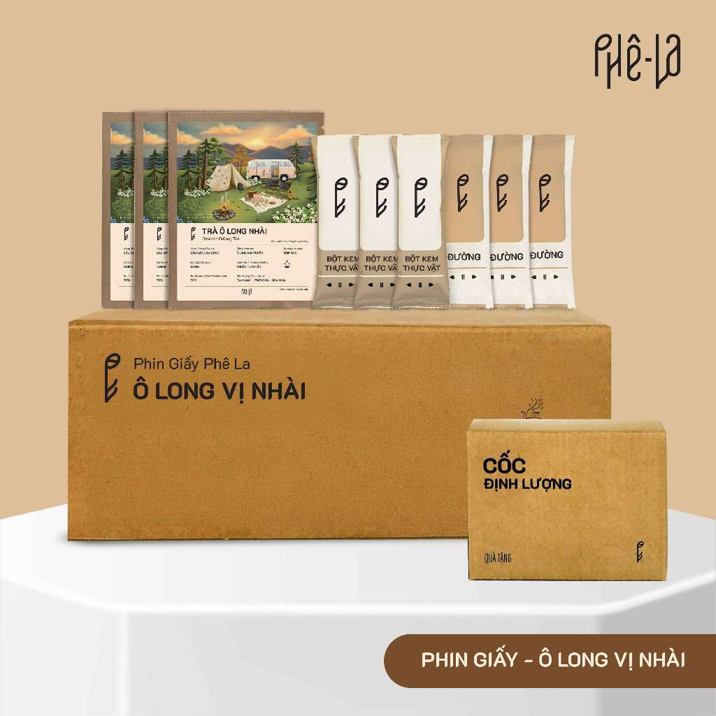 [SET Phin Giấy]Trà Ô Long phin giấy Phê La (Hộp 10 gói): ... (2)