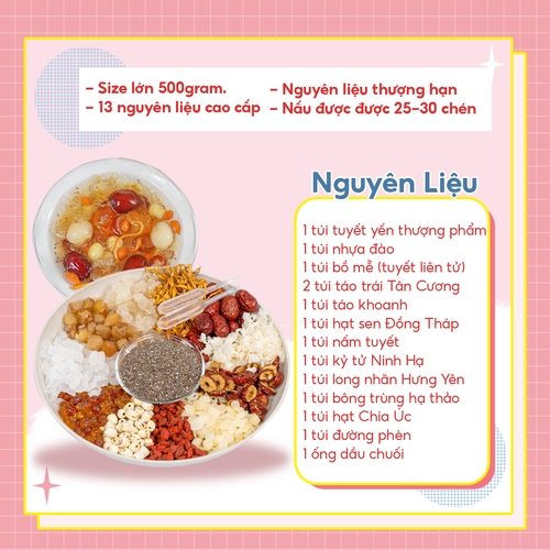 Set nguyên liệu nấu chè dưỡng nhan 25 30 chén Bếp Của Mẹ ... (2)