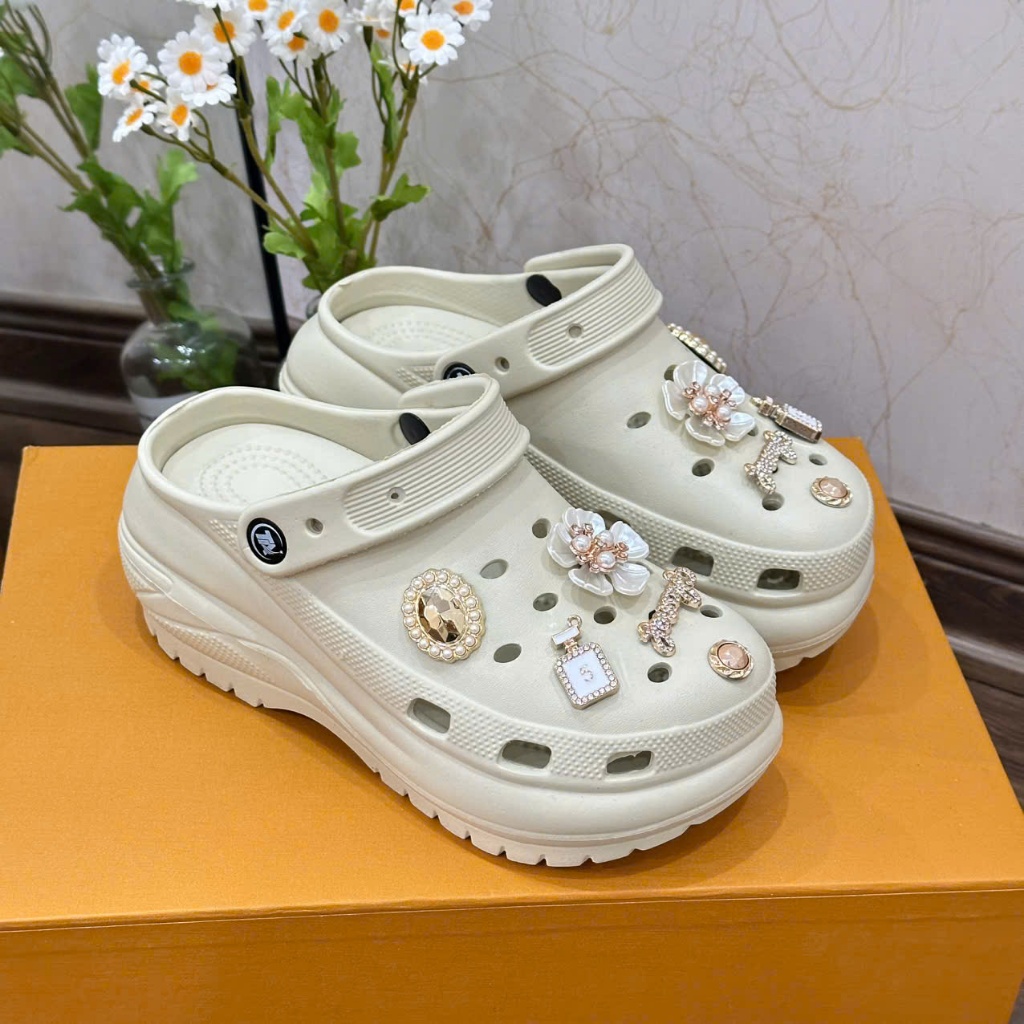 Dép sục nữ charm đá Ngẫu Nhiên đế 8cm bản mới (2)