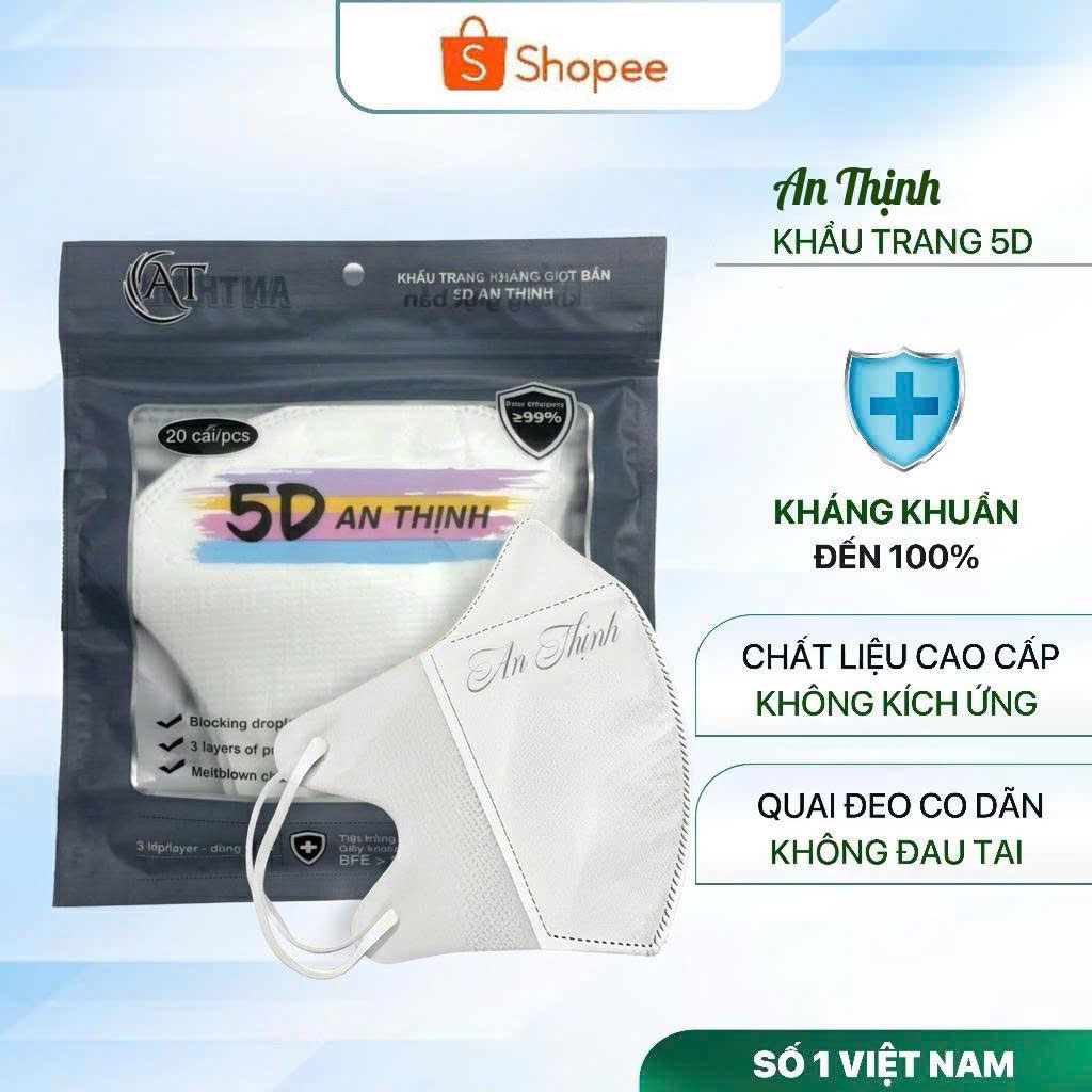 300 chiếc khẩu trang 5D 3 lớp kháng khuẩn chống nắng chốn... (2)