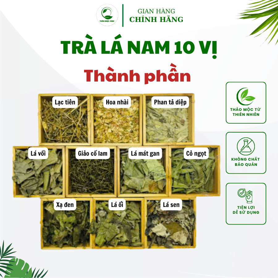 Trà Lá Nam 10 Vị Thảo Dược Zone (2)