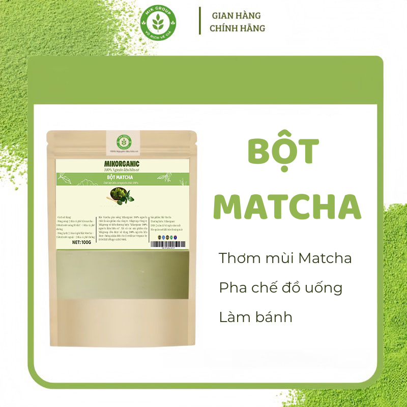Bột Matcha MIK ORGANIC gói 100g (2)