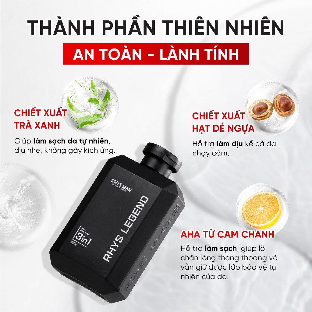 Combo Sữa tắm gội nam 3in1 & Sữa rửa mặt nam  & Dung dịch... (2)