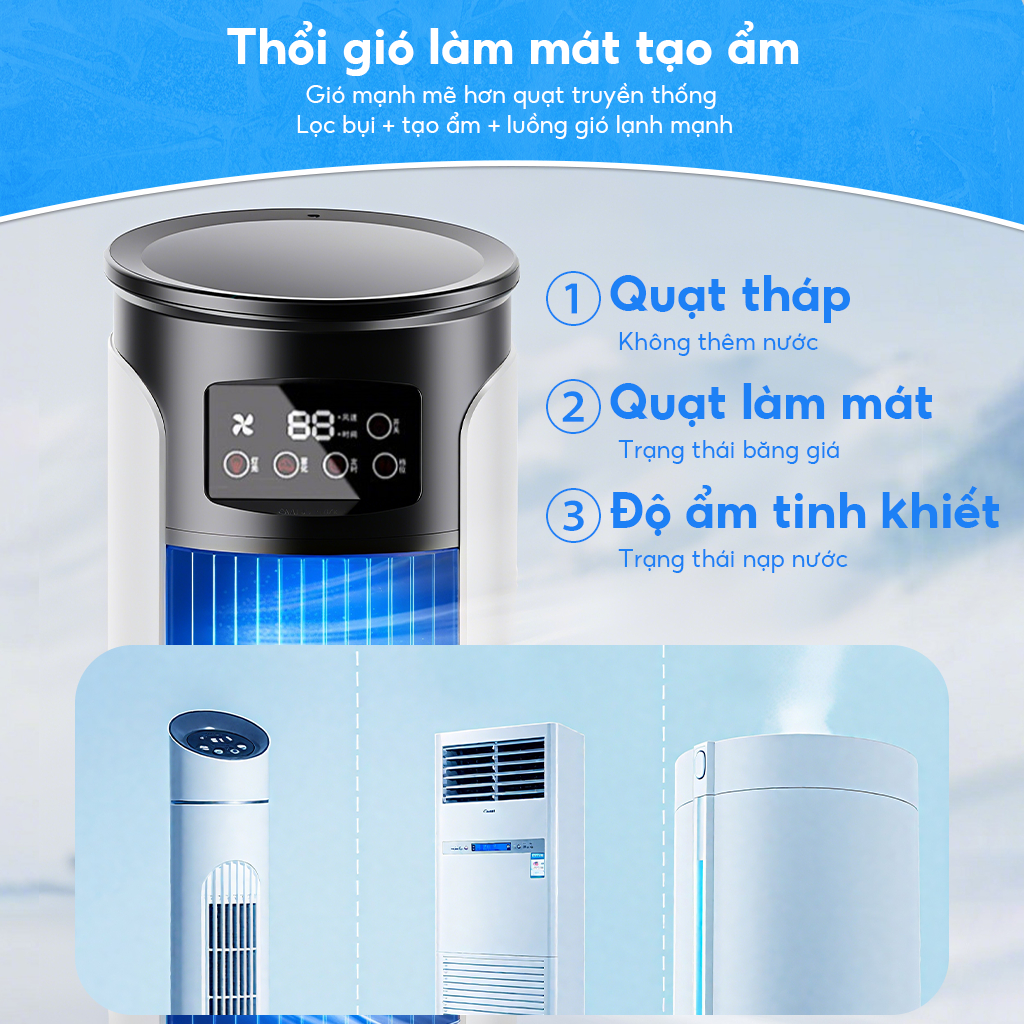 Quạt phun sương tích điện mini (2)