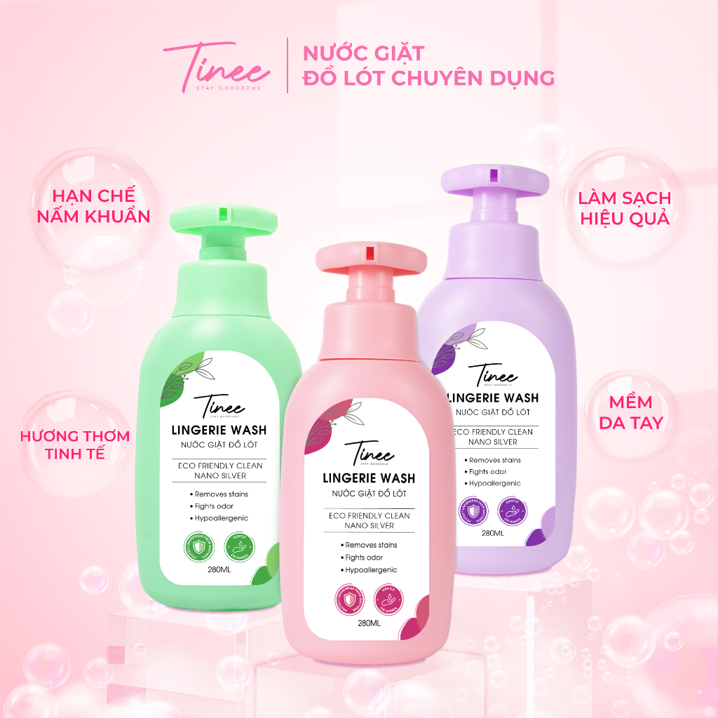 Nước Giặt Đồ Lót Chuyên Dụng Tinee Nano Bạc Hạn Chế Nấm ... (2)