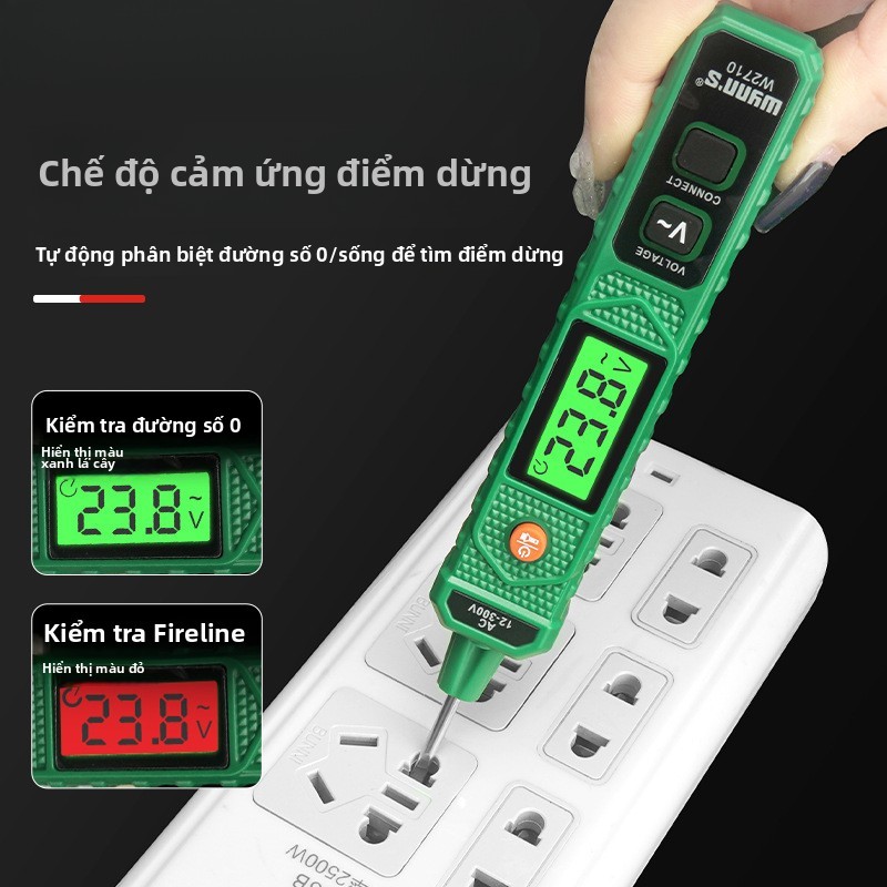 Bút thử điện có màn hình Màn hình Máy kiểm tra điện đa ch... (2)