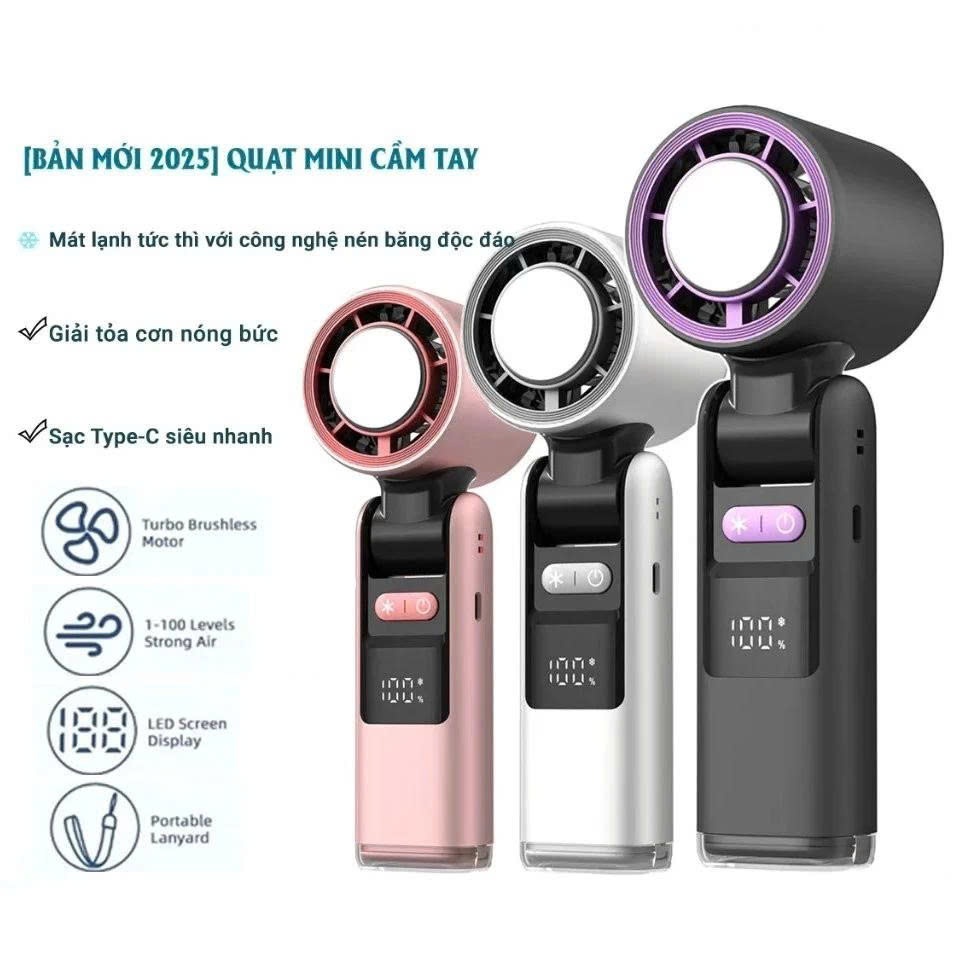 [BÁN CHẠY]Quạt Cầm Tay Mini Sò Lạnh MEXI Dung Lượng 6000m... (2)