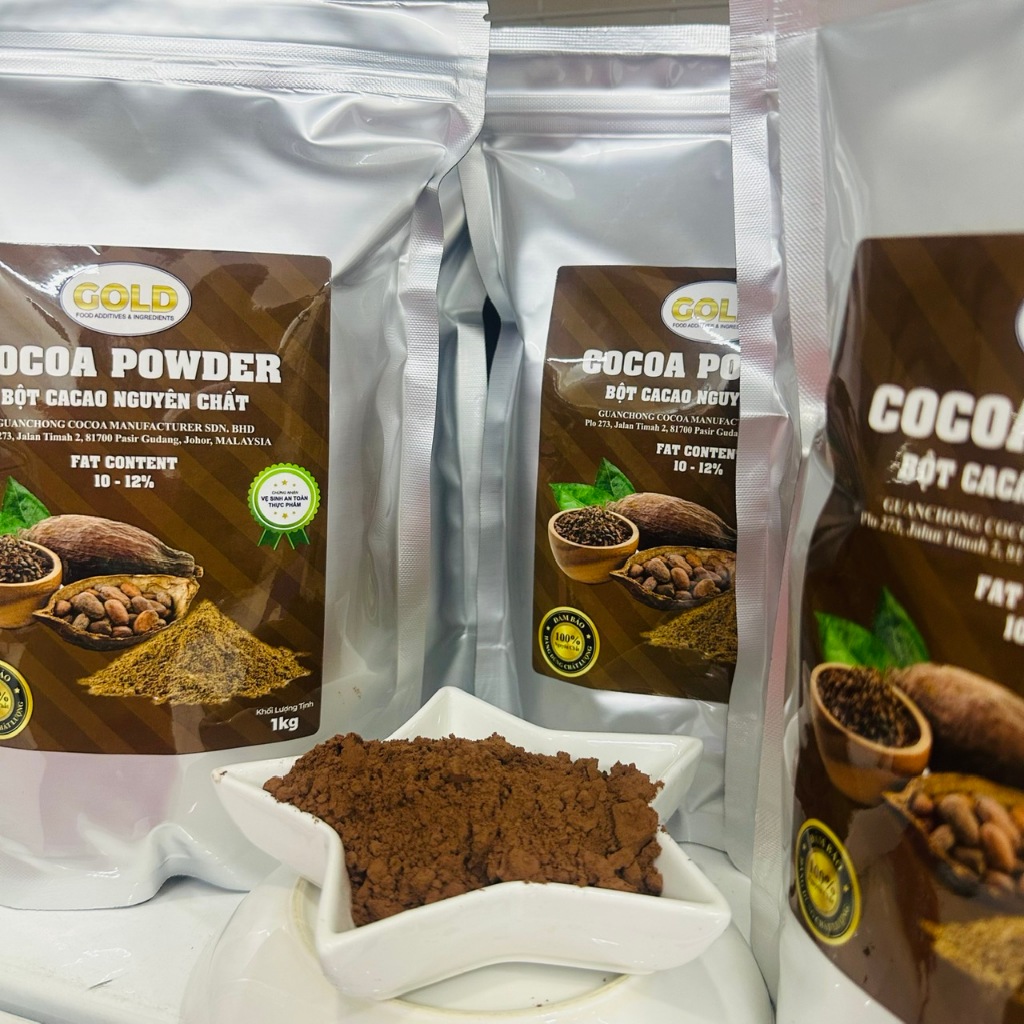 (1KG) Bột ca cao nguyên chất Malaysia nhập khẩu gói 1kg T... (2)