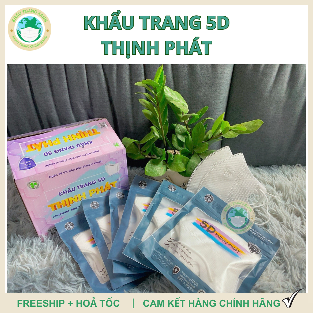 [Set 200 Chiếc] Khẩu Trang 5D THỊNH PHÁT Chính Hãng Đủ Màu (2)