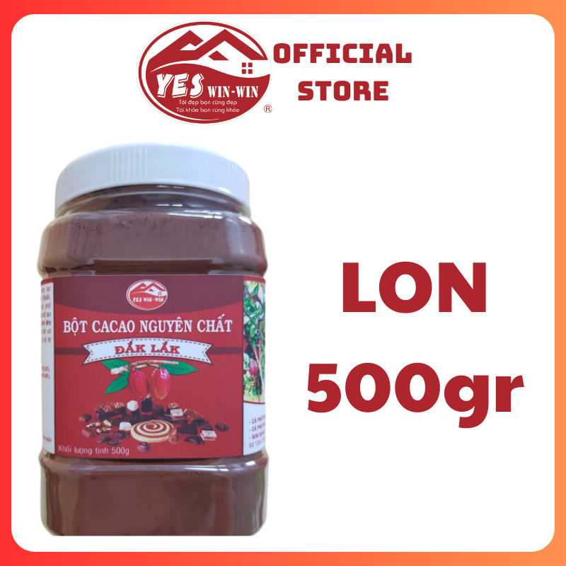 Bột Cacao Nguyên Chất từ Đắk Lắk  lon 500g Hương vị Thơm ... (2)