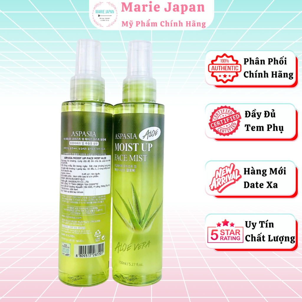 Xịt Khoáng Aspasia Moist Up Cấp Ẩm Làm Dịu Da Hàn Quốc (2)