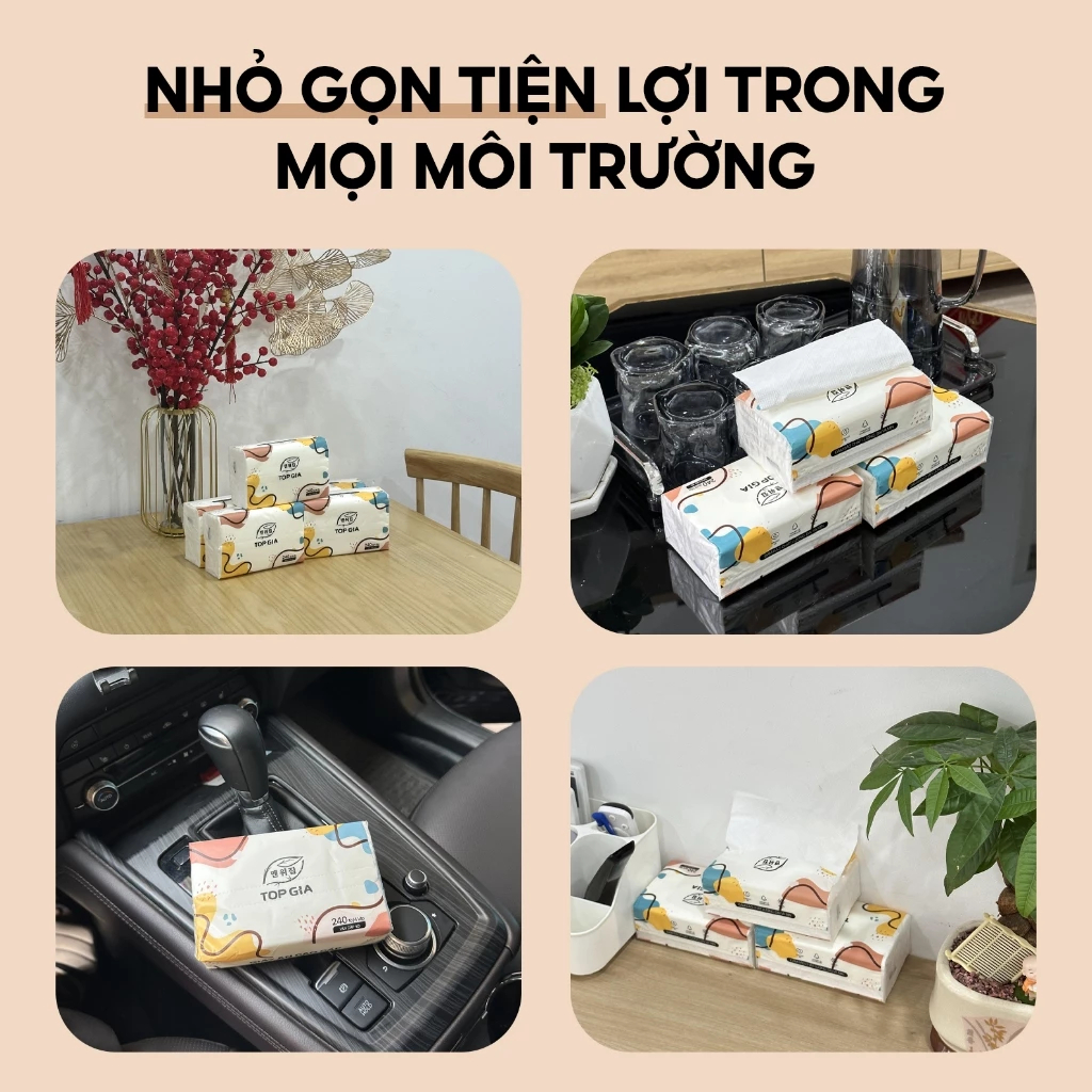 Giấy ăn rút Topgia thùng 20 gói đa sắc cao cấp 240 tờ 4 lớp (2)