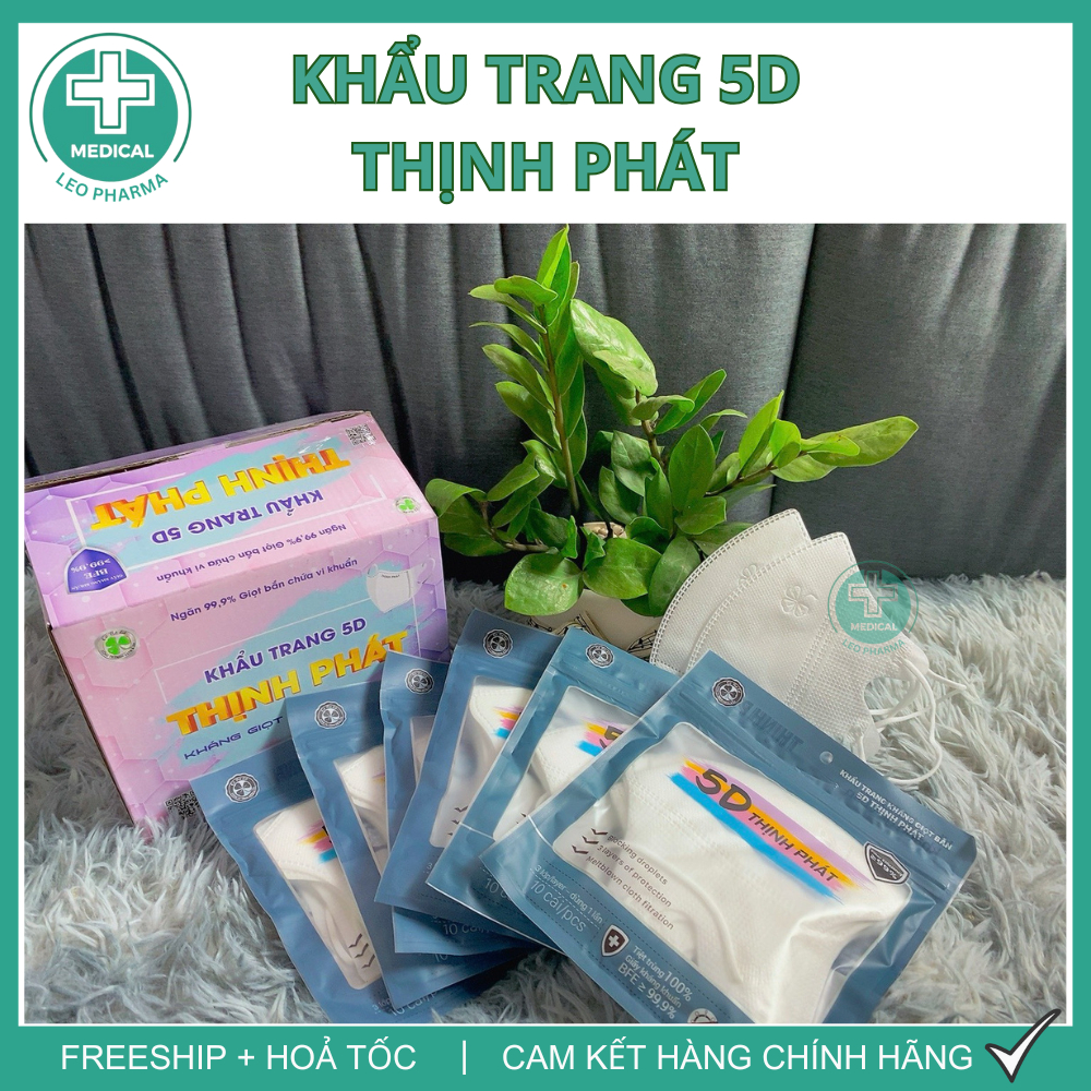 [Set 100 Cái] Khẩu Trang 5D THỊNH PHÁT Đủ Màu Chính Hãng (2)