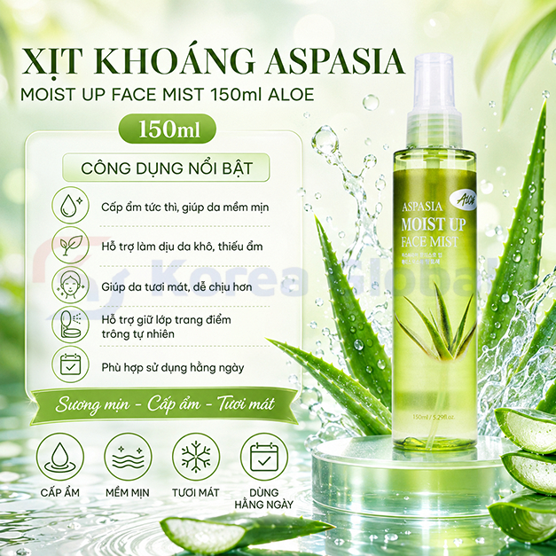 Xịt Khoáng Aspasia Moist Up Face Mist (2)