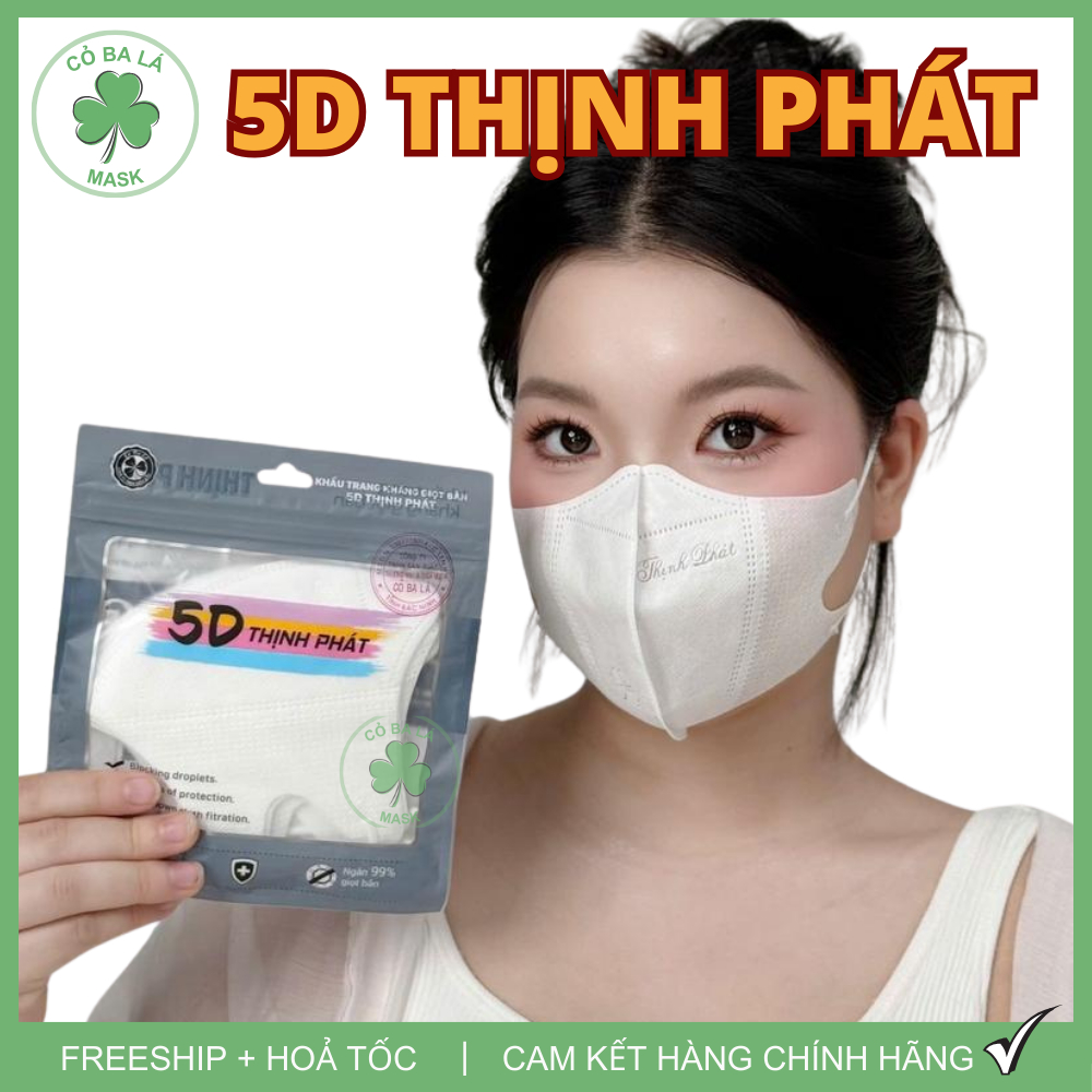 [Thùng 100 Cái] Khẩu Trang 5D THỊNH PHÁT Chính Hãng 3 Lớp... (2)