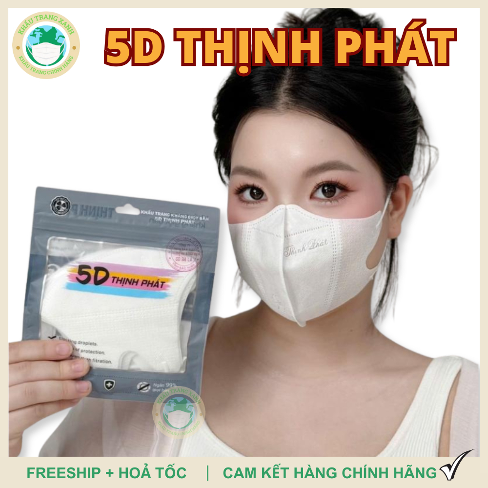 [Set 100 Cái] Khẩu trang 5D Thịnh Phát Chính Hãng Dày 3 L... (2)
