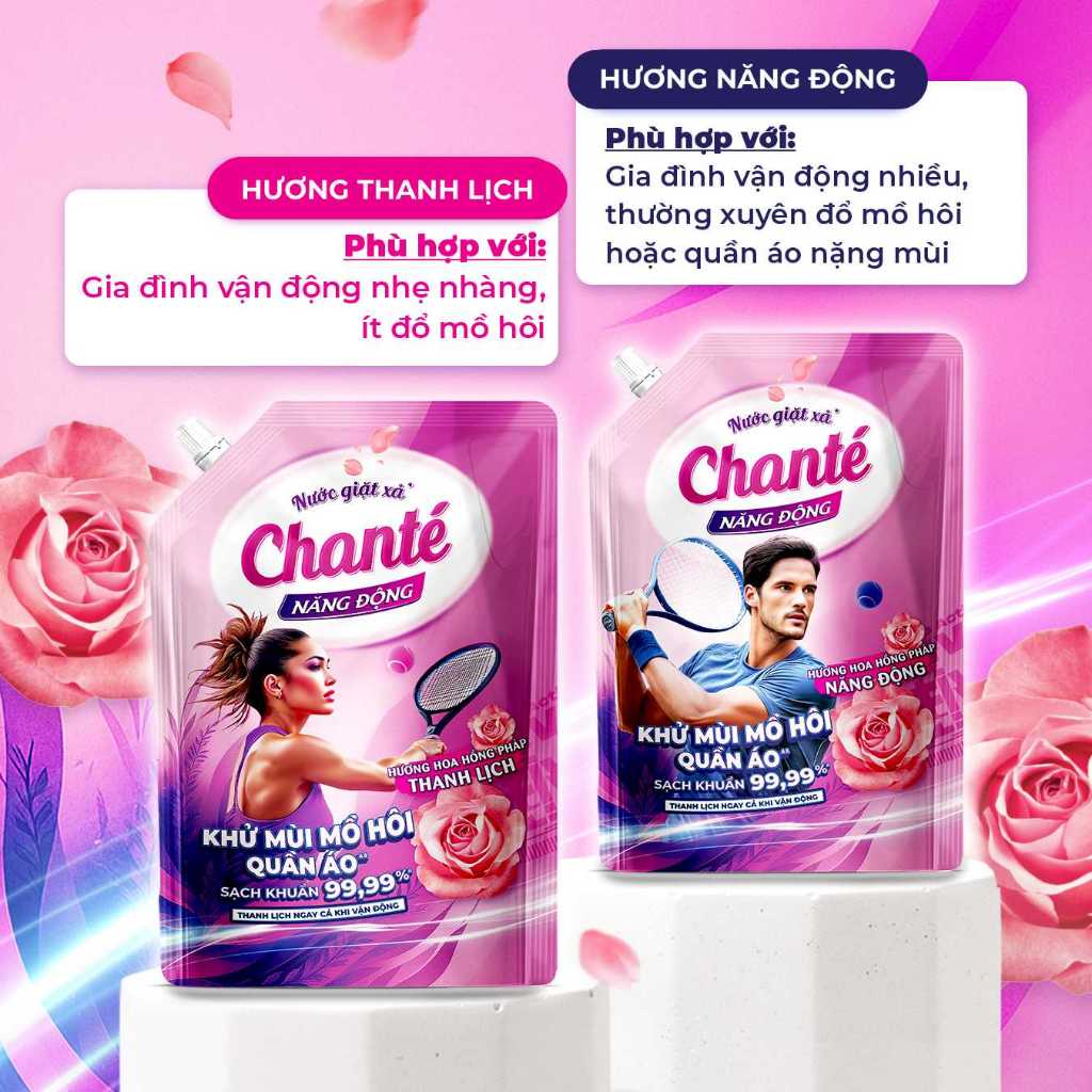 [LS] Combo 2 Túi Nư�c Giặt Xả Chanté Cao Cấp 8 Trong 1 (2)
