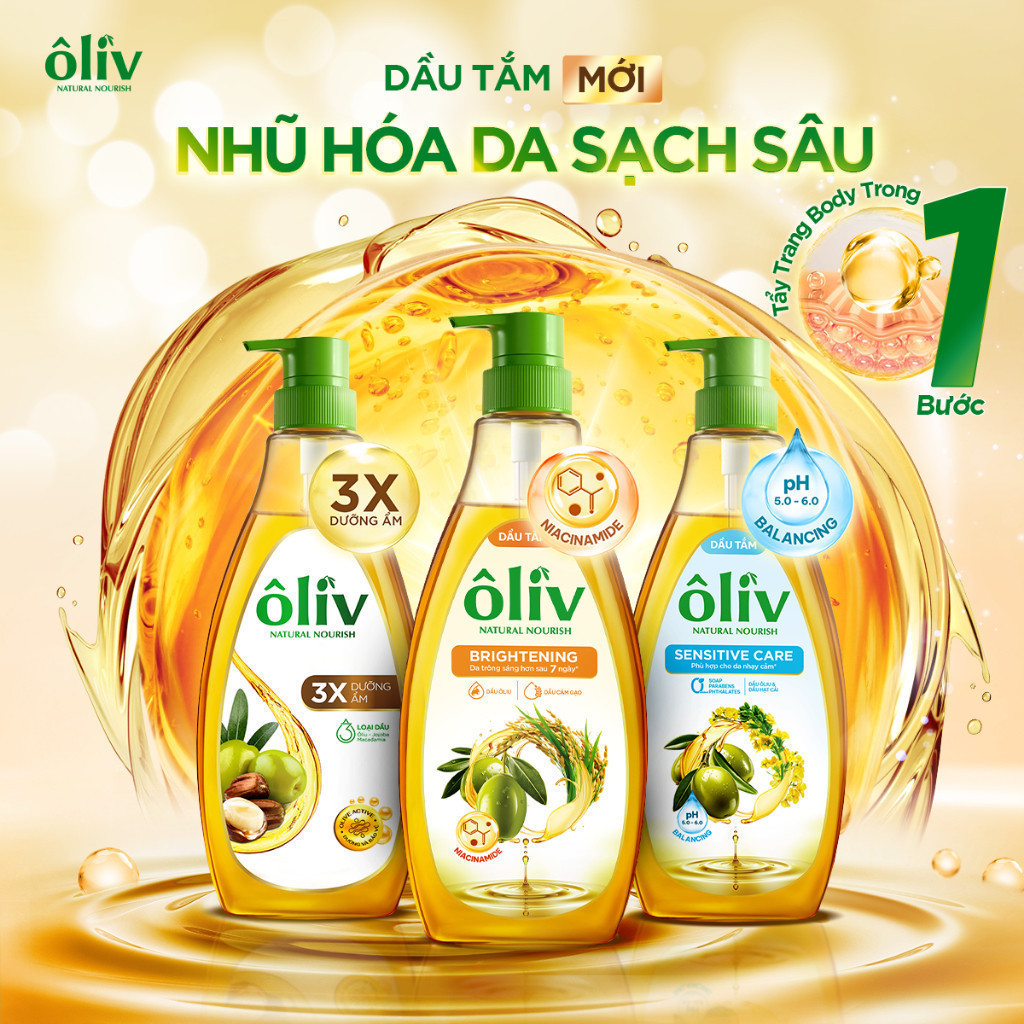 Dầu Tắm �LIV 3X Dưỡng Ẩm/Dưỡng Sáng Da/D� nh Cho L� n Da ... (2)
