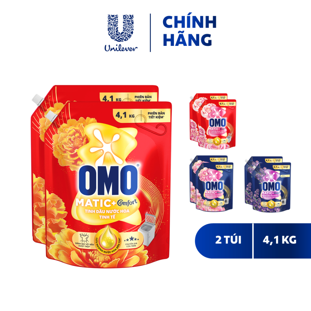 Combo 2 Nư�c giặt OMO Matic Hương Nư�c Hoa Comfort 4.1KG ... (2)